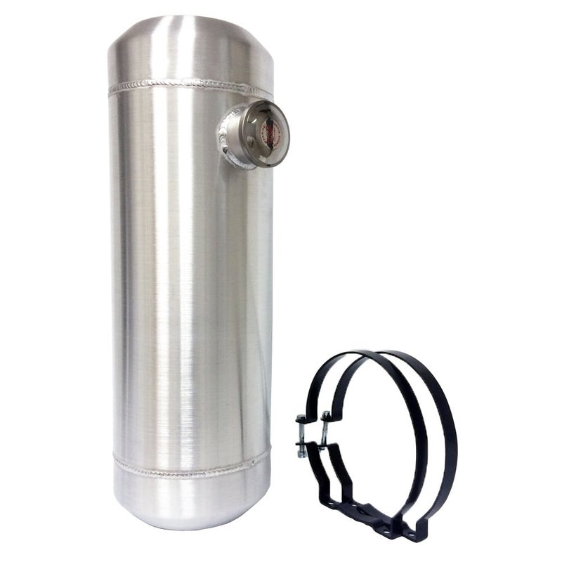 JSD AUTO PARTS خزان وقود ألمنيوم بسعة 5 جالون مع ملحقات، الأبعاد الكلية 8" × 24"، خزان دائري 1/4" NPT - Image 2